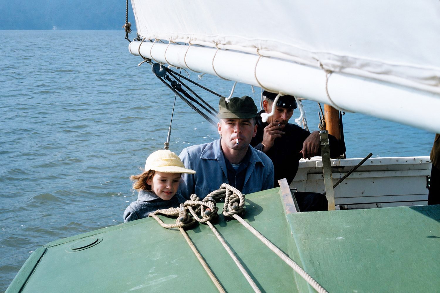 Lois as a girl sailing across the channel to the island